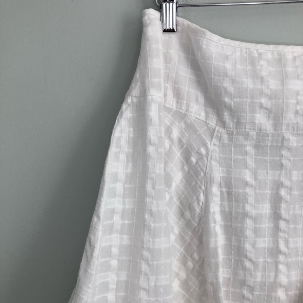 PRANA White Cotton Rhia Asymmetric Circle Skirt Size 4 - Picture 4 of 12